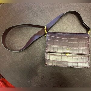 Burgundy Crocodile Crossbody/ Shoulder bag